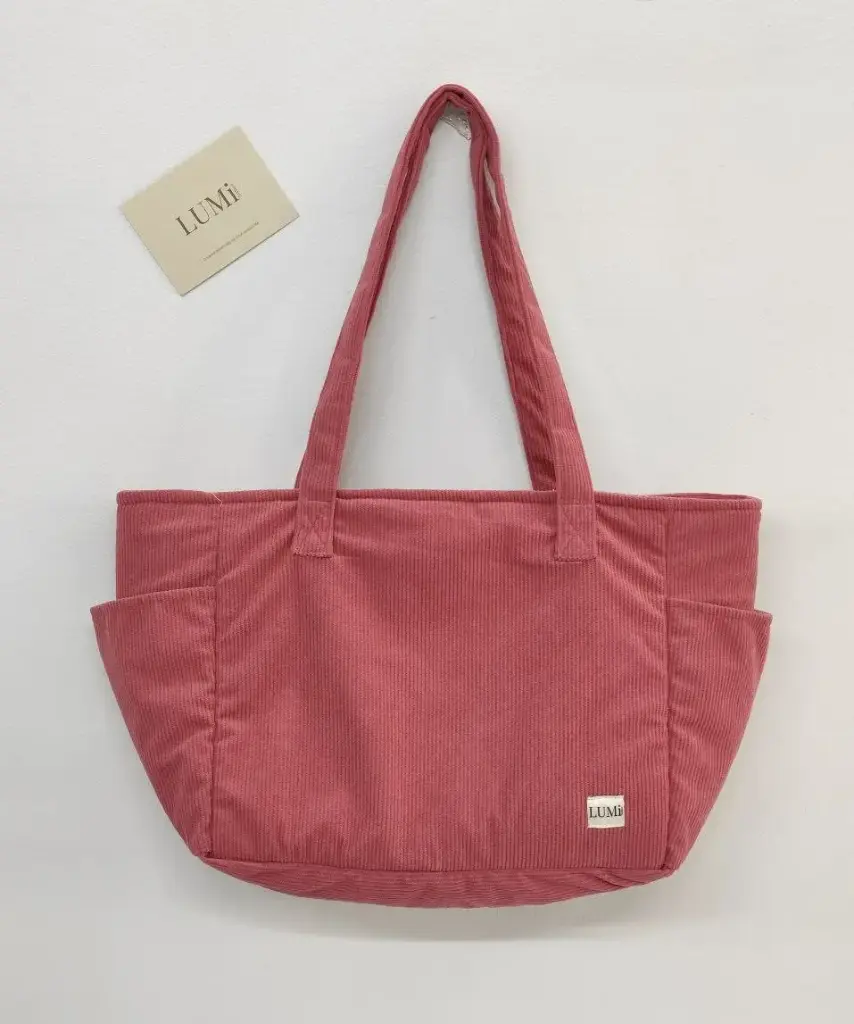 LUMi Corduroy Everyday Tote #4 Candy