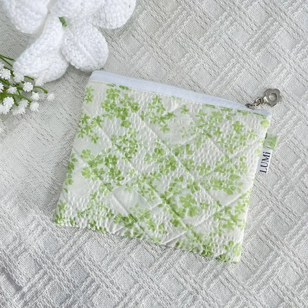 LUMi Pastel Garden Mini Zipper Wallet #6 Spring Leaf