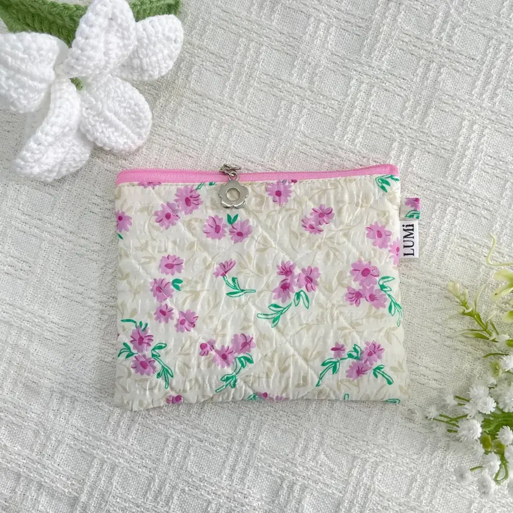 LUMi Pastel Garden Mini Zipper Wallet #7 Violet Petal