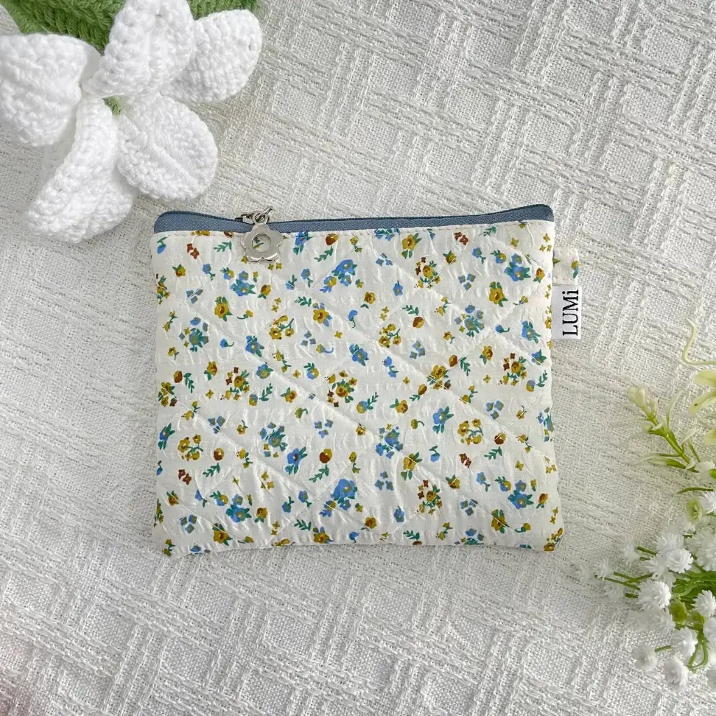 LUMi Pastel Garden Mini Zipper Wallet #5 Bluebell Field