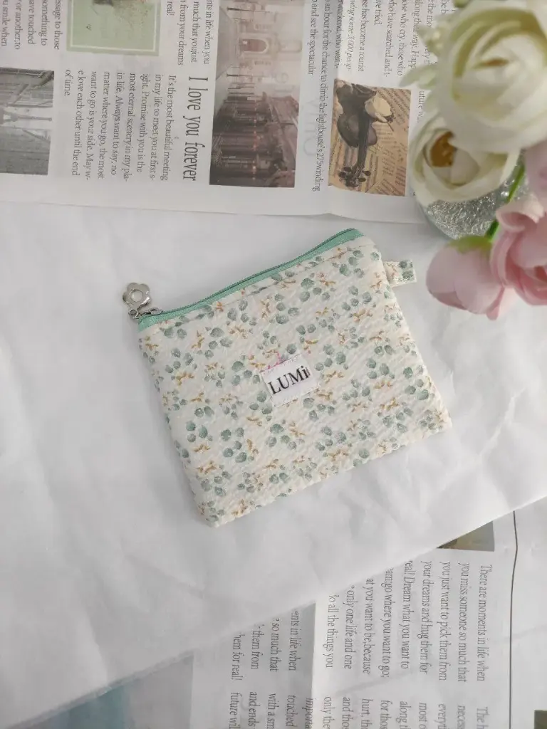 LUMi Pastel Garden Mini Zipper Wallet #1 Mint Cream