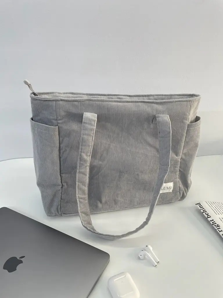 LUMi Corduroy Everyday Tote - Icy Blue