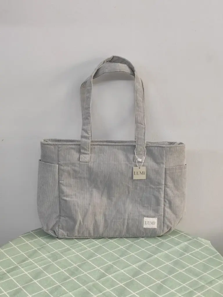 LUMi Corduroy Everyday Tote #9 Icy Blue