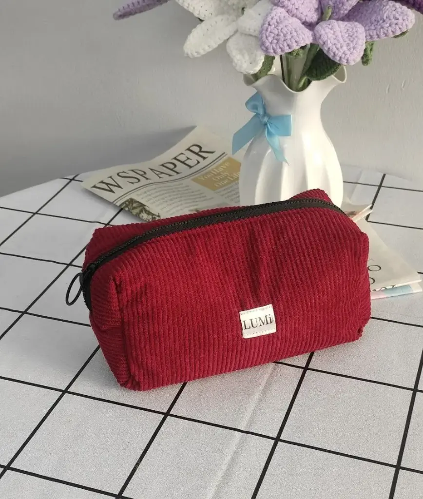 LUMi Corduroy L Pouch #12 Burgundy