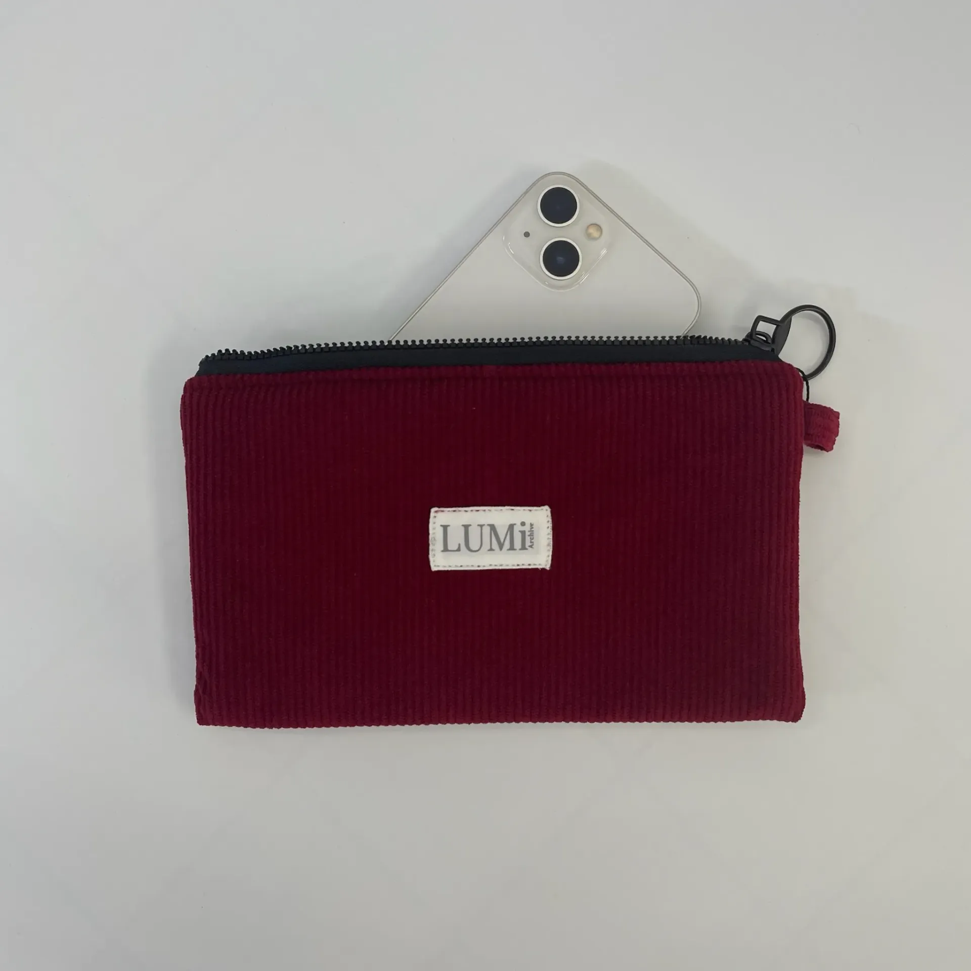 LUMi Corduroy Regular Zipper | Maroon