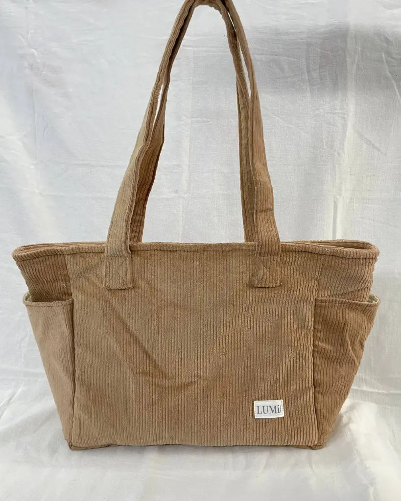 LUMi Corduroy Everyday Tote #14 Camel