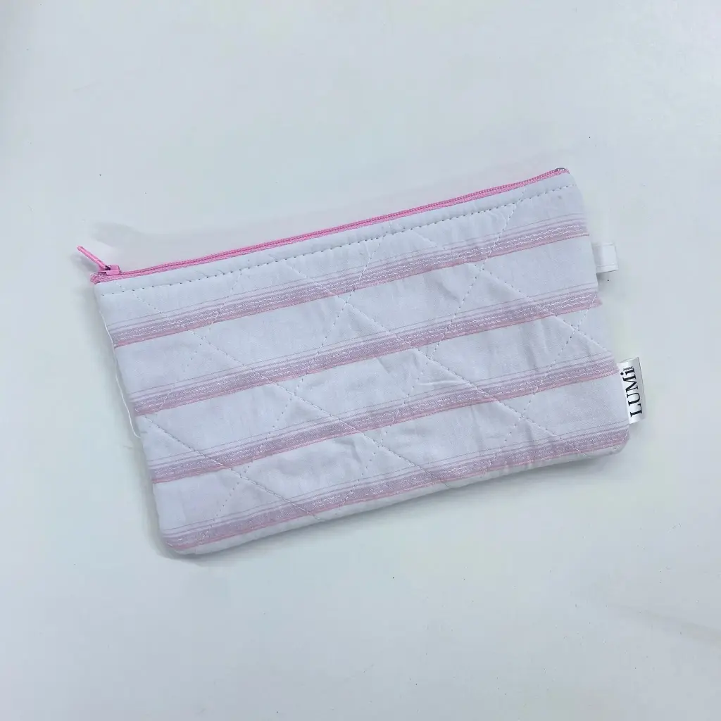 LUMi Regular Zipper Wallet - Pink Stripe