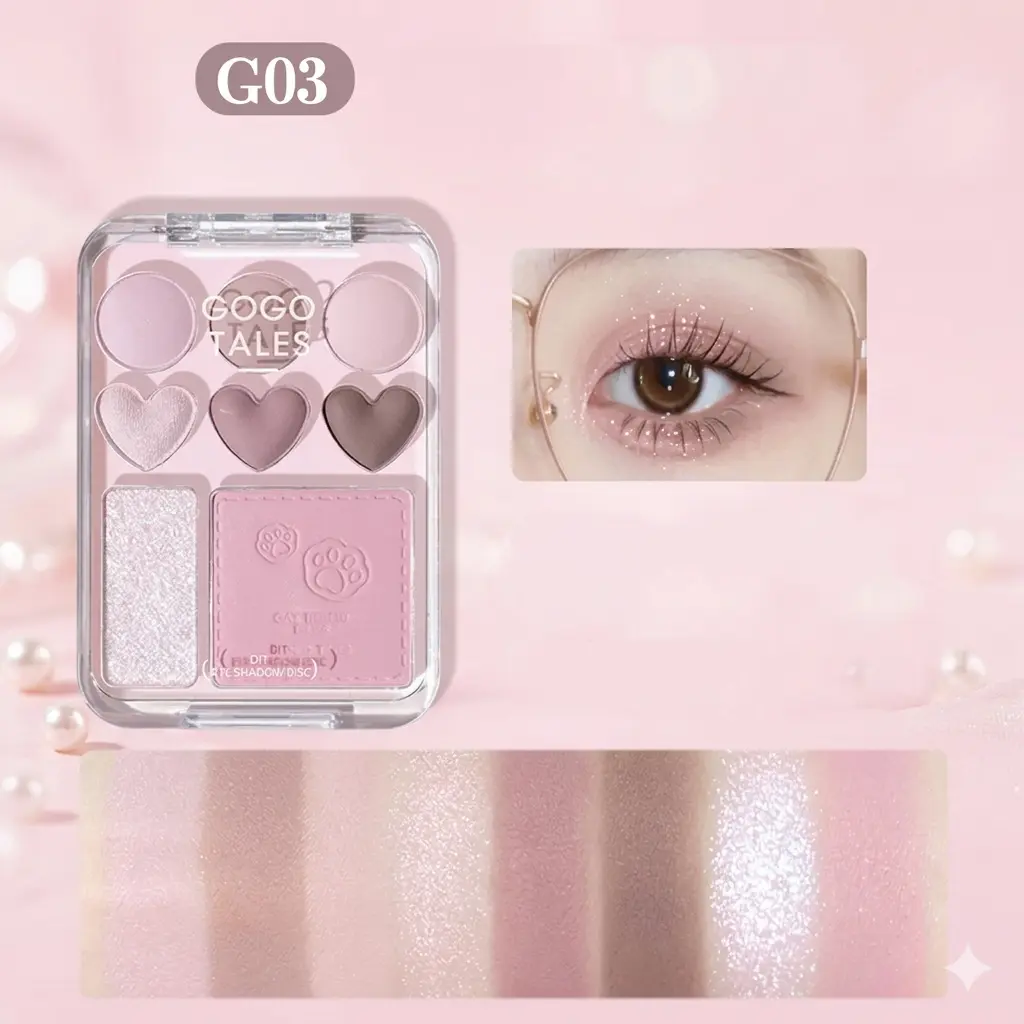 Gogo Tales Sweetheart Blush & Eyeshadow Palette #G03