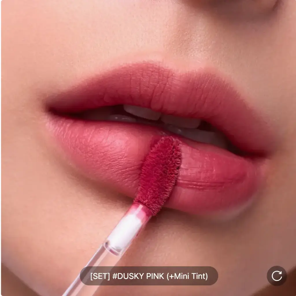 3CE Velvet Lip Tint Plush Set #Dusky Pink (Gift Mini)