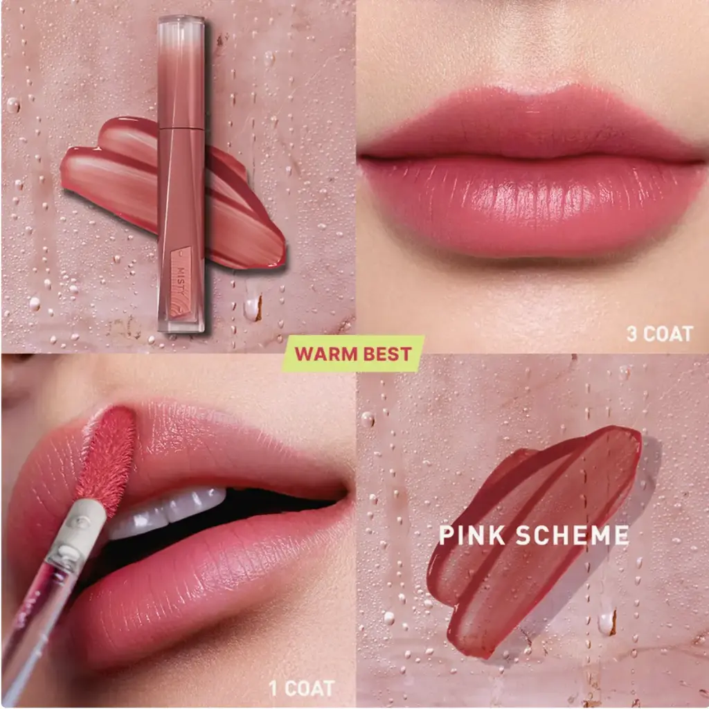 3CE Misty Lip Bare Set #Pink Scheme (Gift Mini)