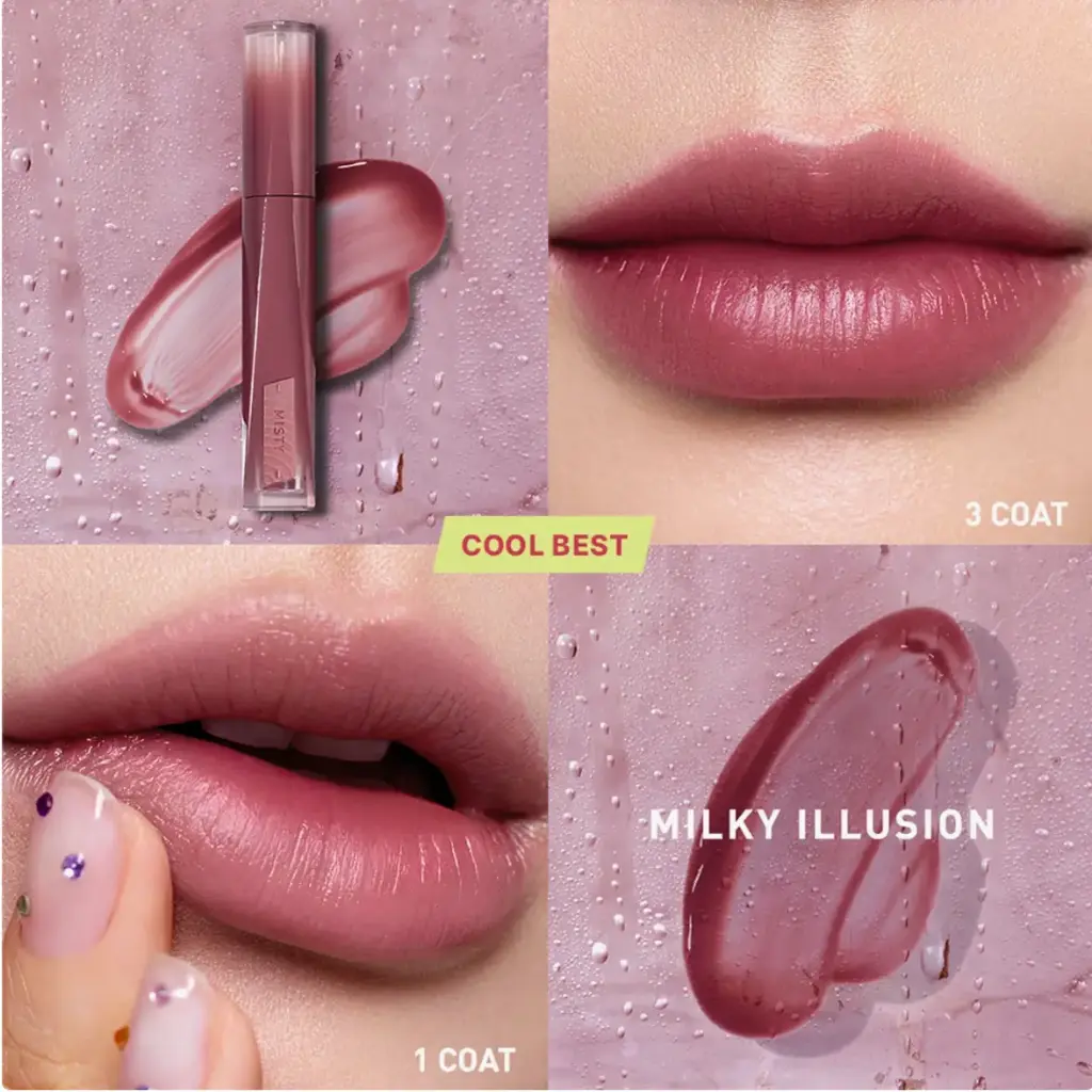 3CE Misty Lip Bare Set #Milky Illusion (Gift Mini)
