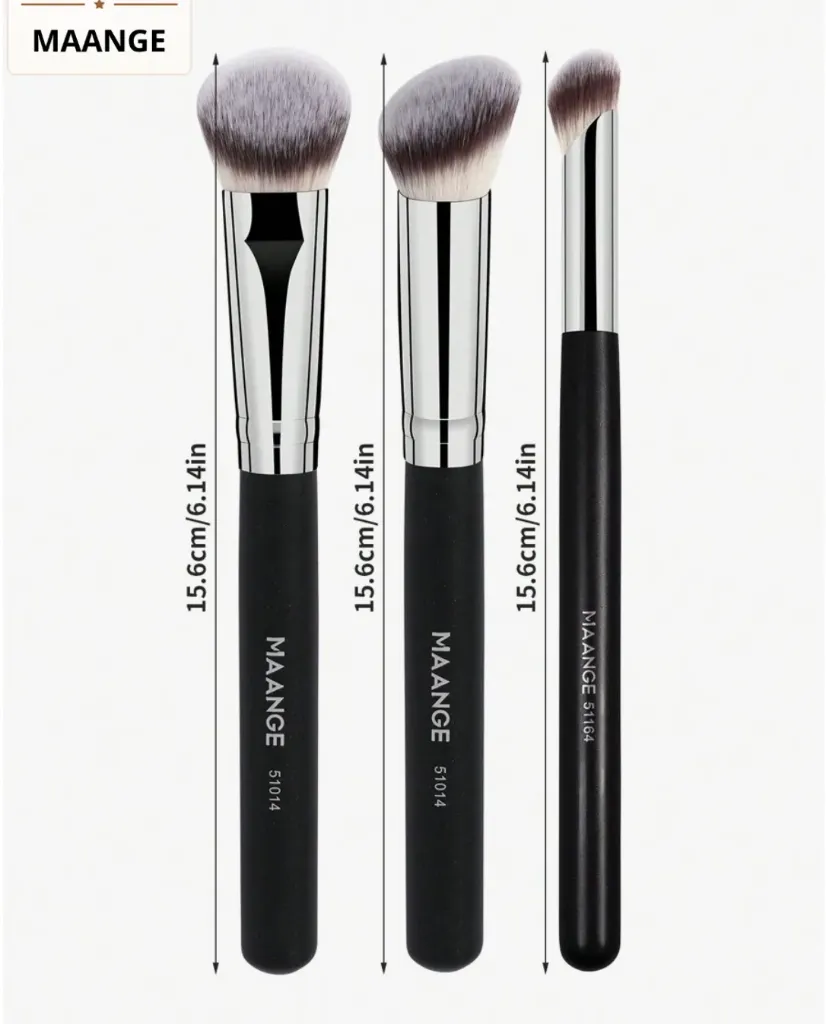 MAANGE 3pcs Contour Brush Set | Black