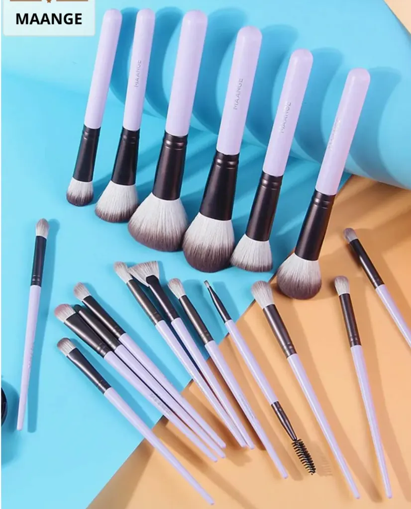 MAANGE 18pcs Professional Makeup Brush Set | Purple