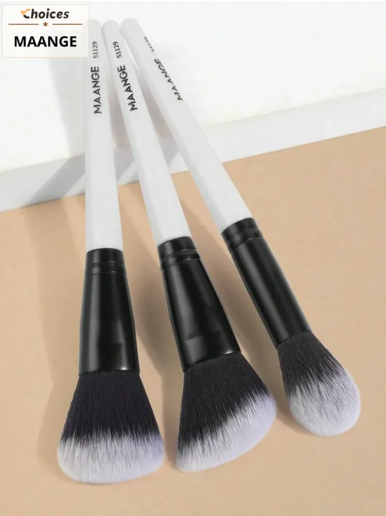 MAANGE 3pcs Professional Makeup Brush Set | B&W