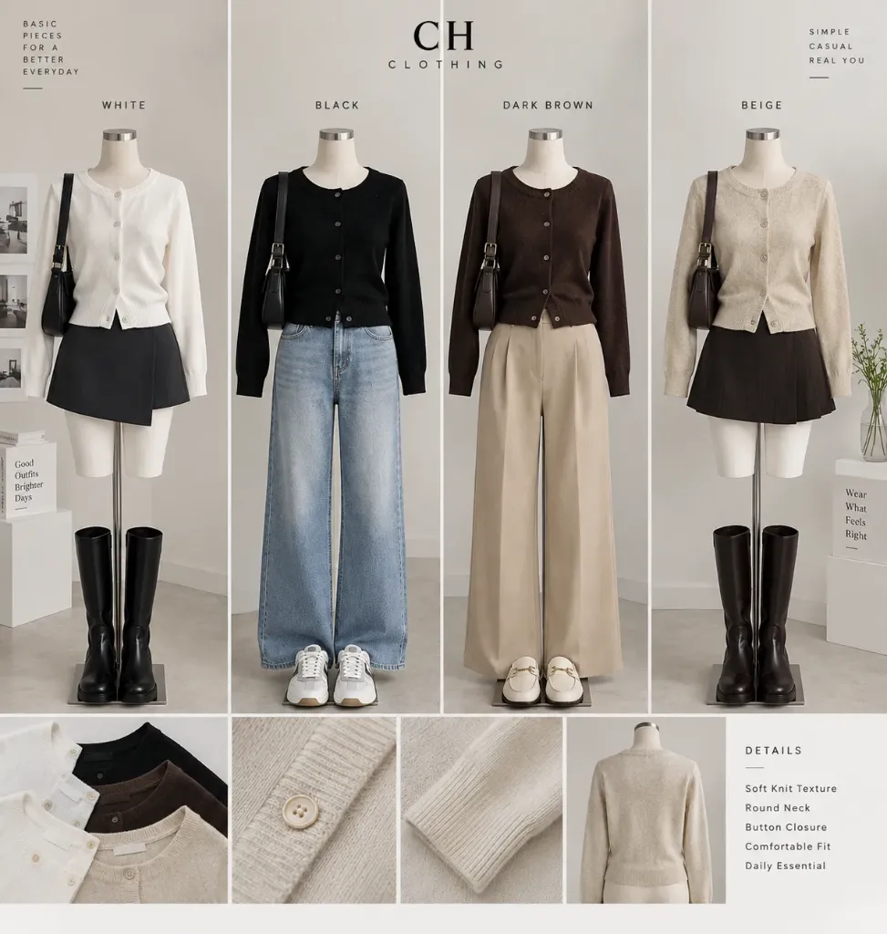 H&M Knit Cardigan (Black, M)