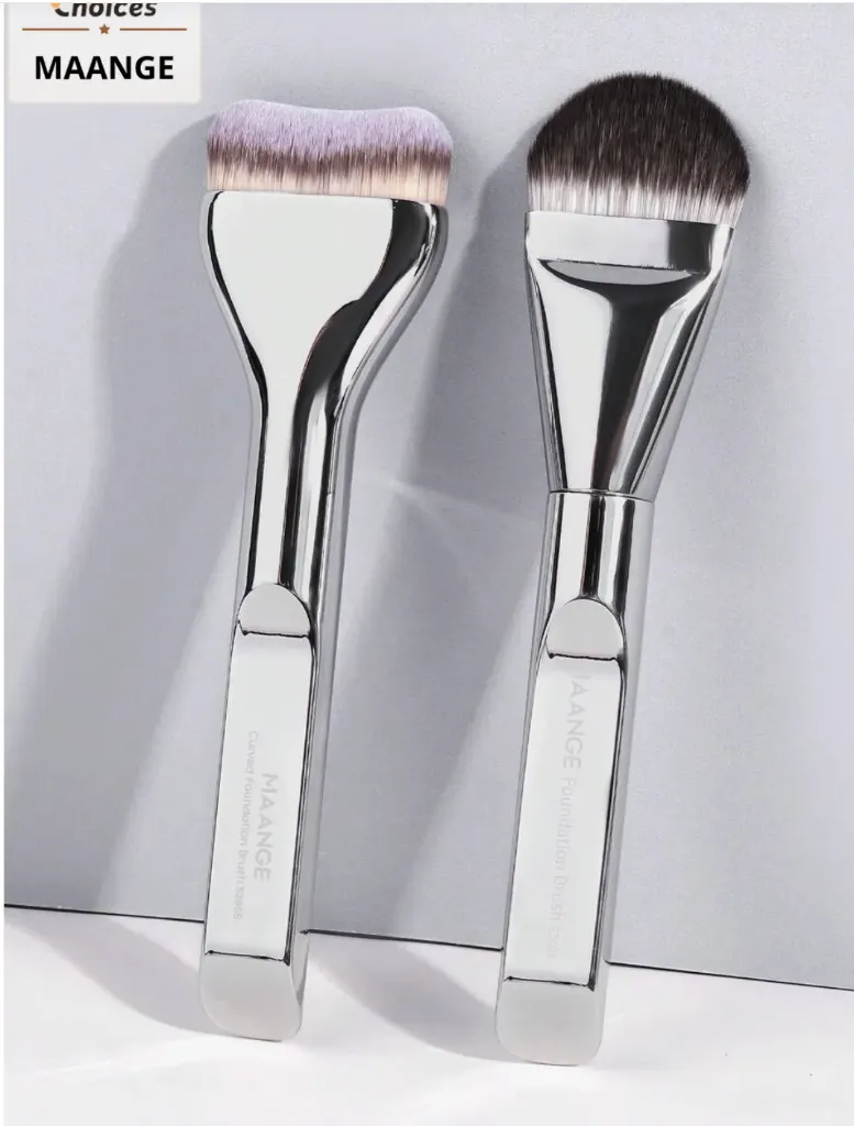 MAANGE 2 Pcs Flat Brush Sets | Silver