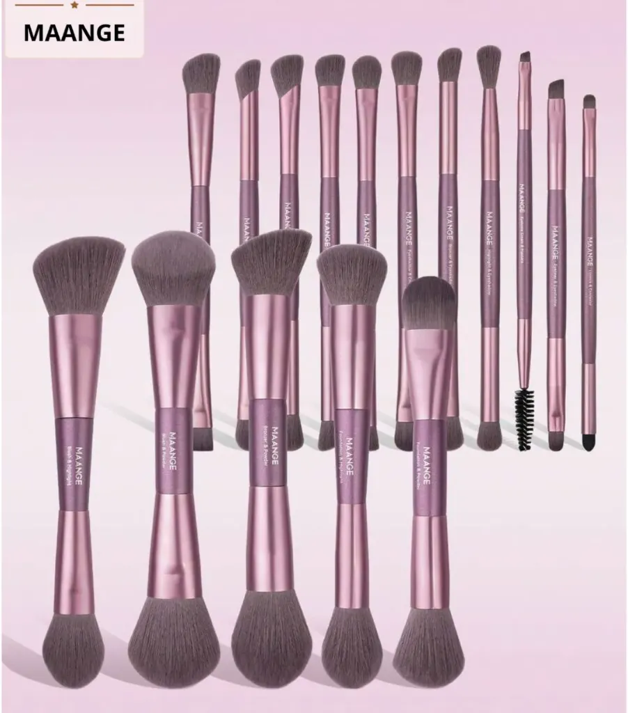 MAANGE 16pcs Professional Makeup Brush Set | Purple
