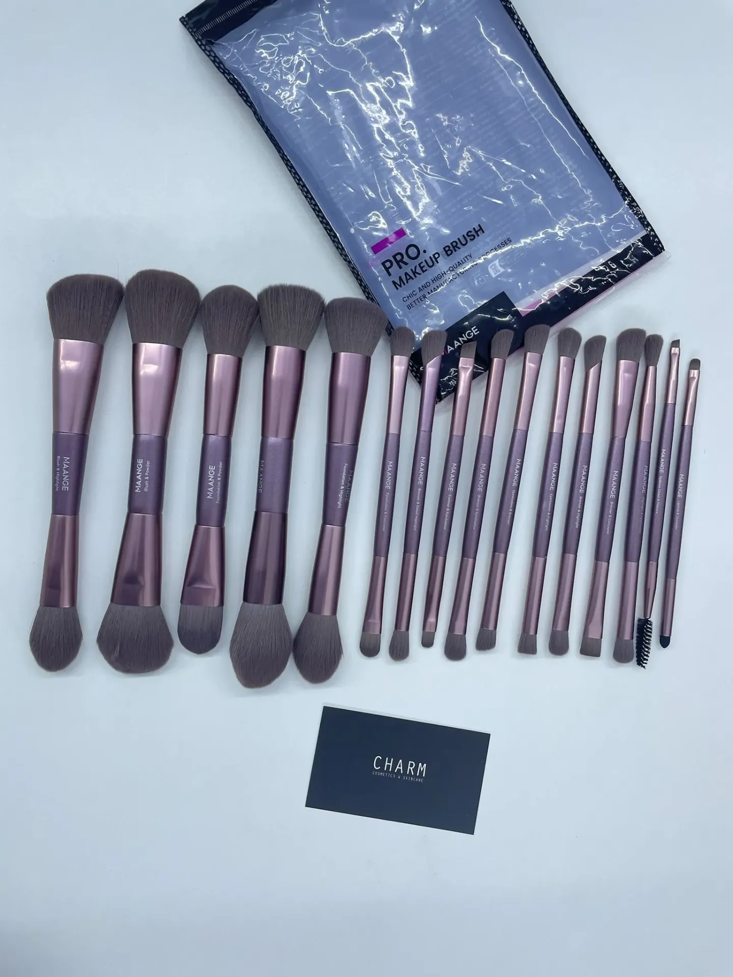 MAANGE 16pcs Professional Makeup Brush Set | Purple