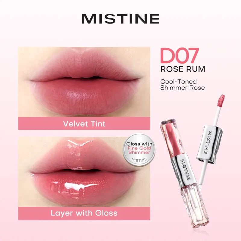 Mistine Lip Duo D07 Rose Rum