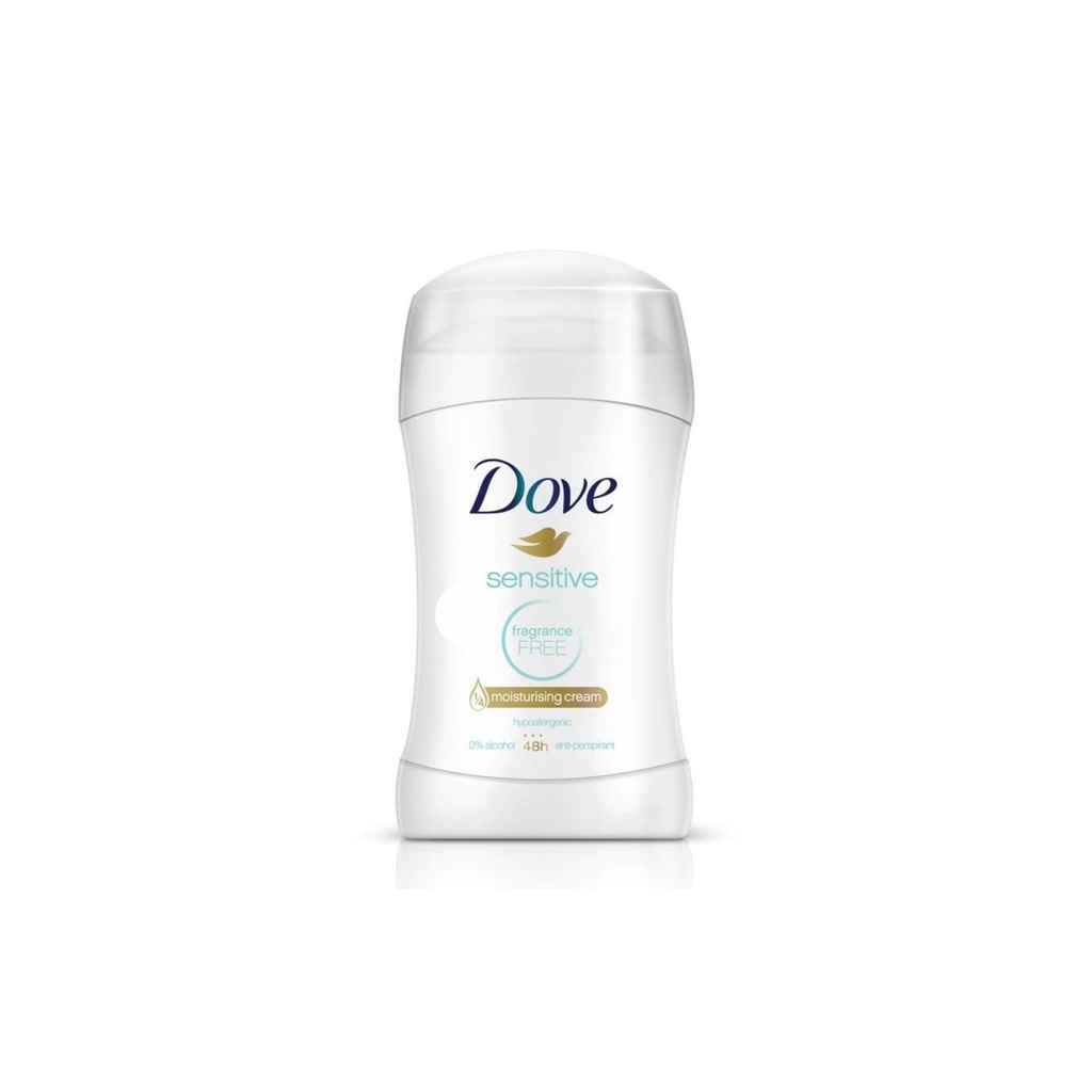 Dove Antiperspirant Deodorant Stick Sensitive Fragrance Free 40g