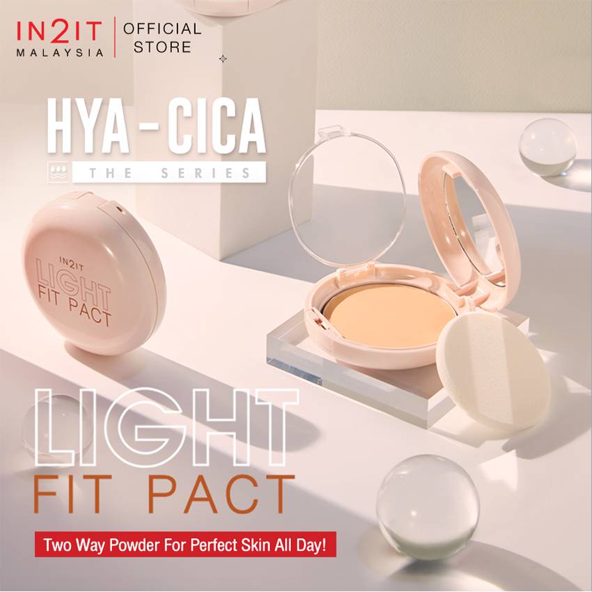IN2IT Light Fit Pact 2-Way Powder SPF25/PA+++Warm
