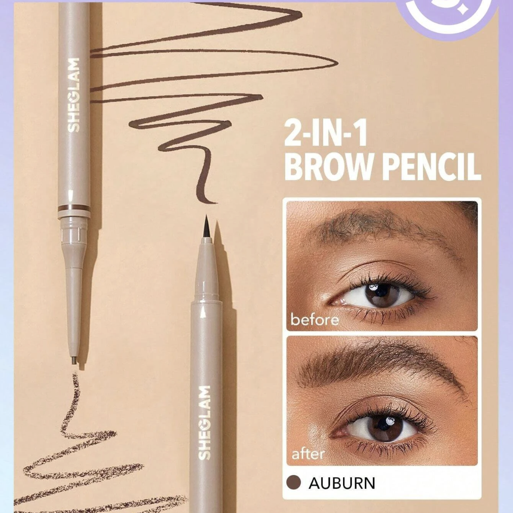SHEGLAM Brows On Demand 2-In-1 Brow Pencil - Auburn