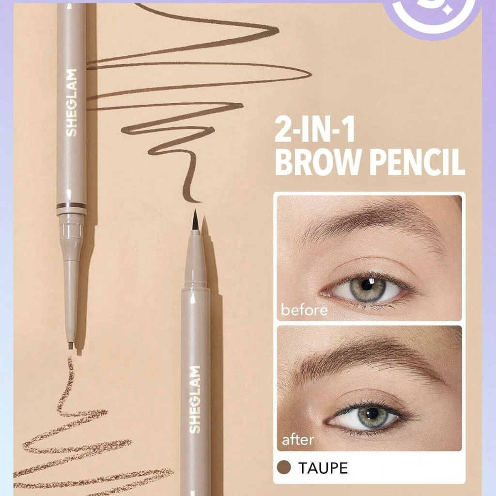 SHEGLAM Brows On Demand 2-In-1 Brow Pencil - Taupe