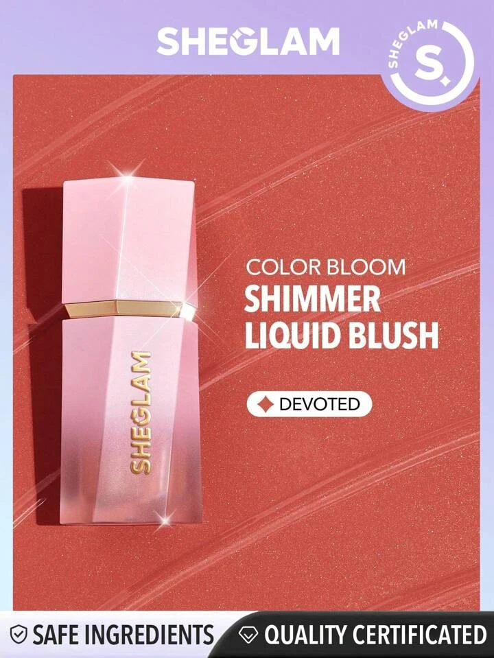 SHEGLAM Dayglow Liquid Blush Shimmer Finish - Devoted