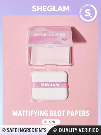 SHEGLAM Mattifying Blot Papers With Puff and Mirror 50 Pcs