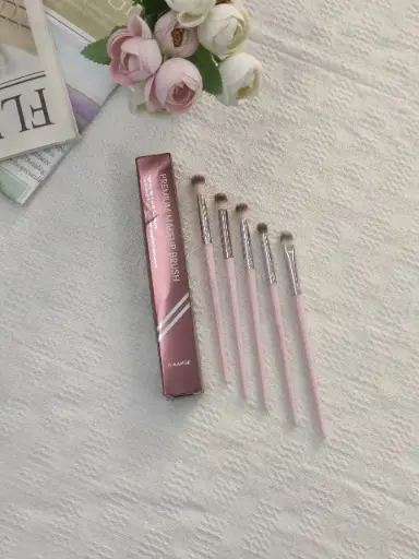 MAANGE 5pcs Professional Eye Makeup Brush Set, Pink