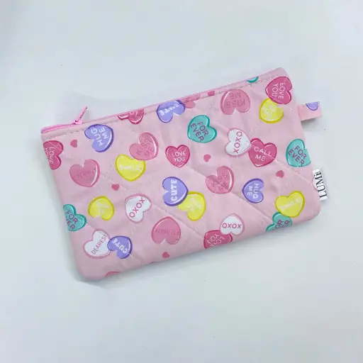 LUMi Regular Zipper Wallet - Pink Heart
