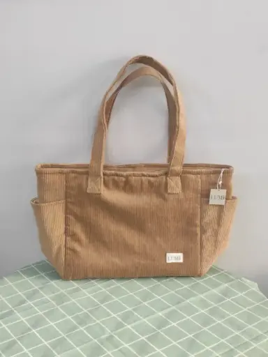 LUMi Corduroy Everyday Tote #14 Camel (L)