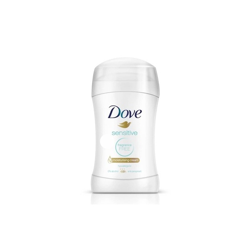 Dove Antiperspirant Deodorant Stick Sensitive Fragrance Free 40g